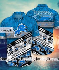 NFL Detroit Lions Blue Silver Hawaiian Shirt Aloha Shirt