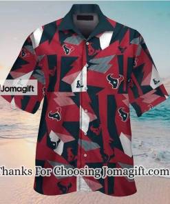 NFL Houston Texans Blue Red Hawaiian Shirt V3 Aloha Shirt