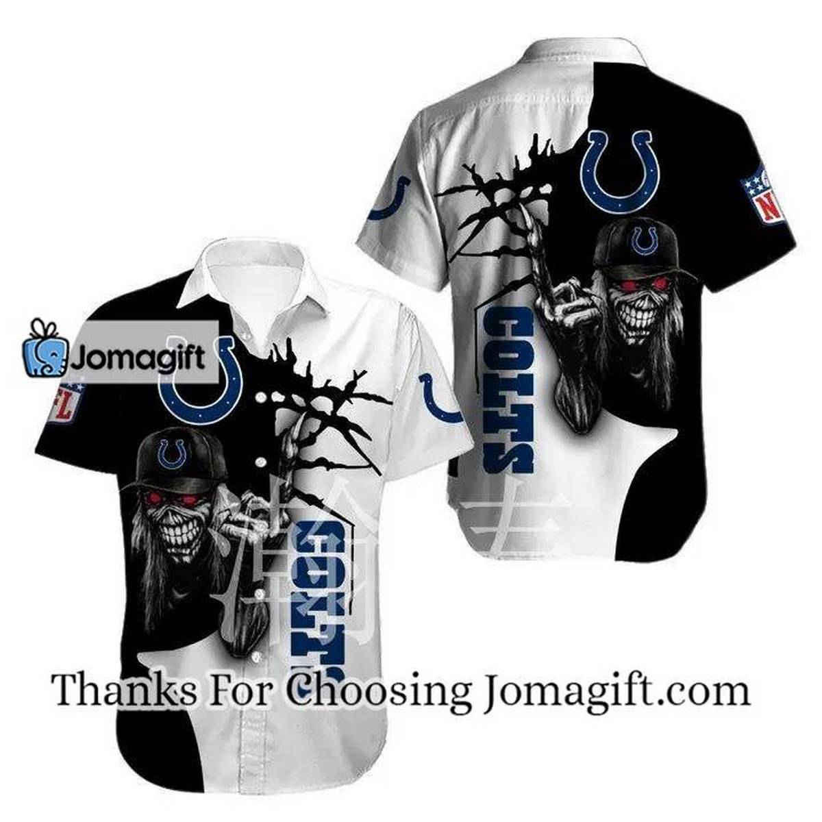 NFL Indianapolis Colts Halloween Iron Maiden Hawaiian Shirt Aloha Shirt