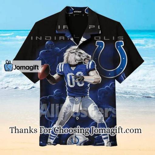 [Personalized] NFL Indianapolis Colts Mascot Blue Hawaiian Shirt Gift