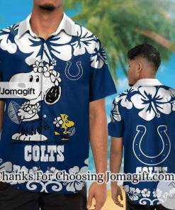 [Personalized] NFL Indianapolis Colts Snoopy Blue Hawaiian Shirt Gift