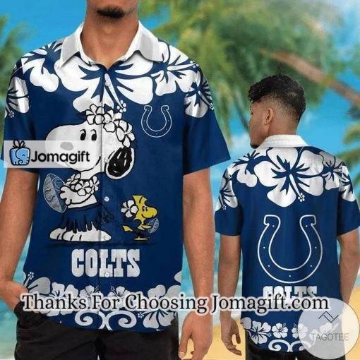 [Personalized] NFL Indianapolis Colts Snoopy Blue Hawaiian Shirt Gift