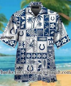 NFL Indianapolis Colts White Blue Hawaiian Shirt Aloha Shirt