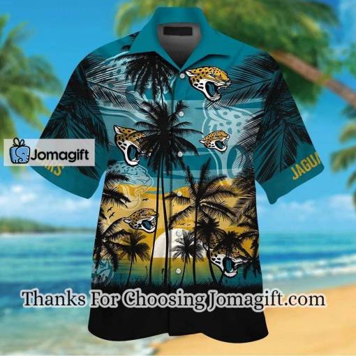 [Personalized] NFL Jacksonville Jaguars Coconut Sun Teal Hawaiian Shirt Gift