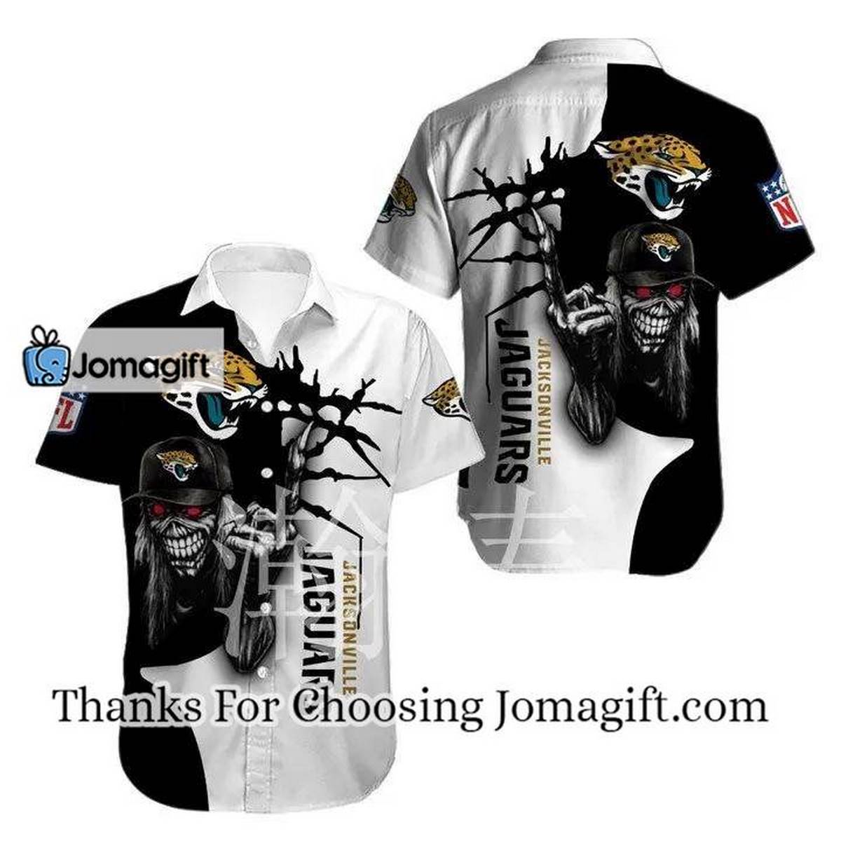 NFL Jacksonville Jaguars Halloween Iron Maiden Hawaiian Shirt Aloha Shirt