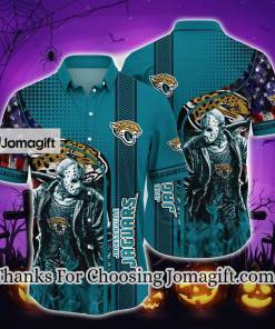 [Personalized] NFL Jacksonville Jaguars Halloween Jason Voorhees Hawaiian Shirt Gift