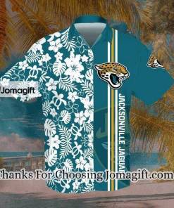 NFL Jacksonville Jaguars Hawaiian Shirt Custom Name Teal Flower Gold -  Ingenious Gifts Your Whole Family