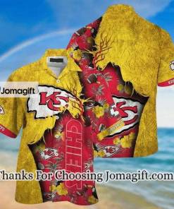 [Personalized] NFL Kansas City Chiefs Gold Red Hawaiian Shirt Gift