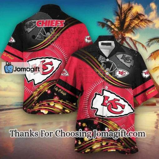 [Personalized] NFL Kansas City Chiefs Red Black Hawaiian Shirt Gift