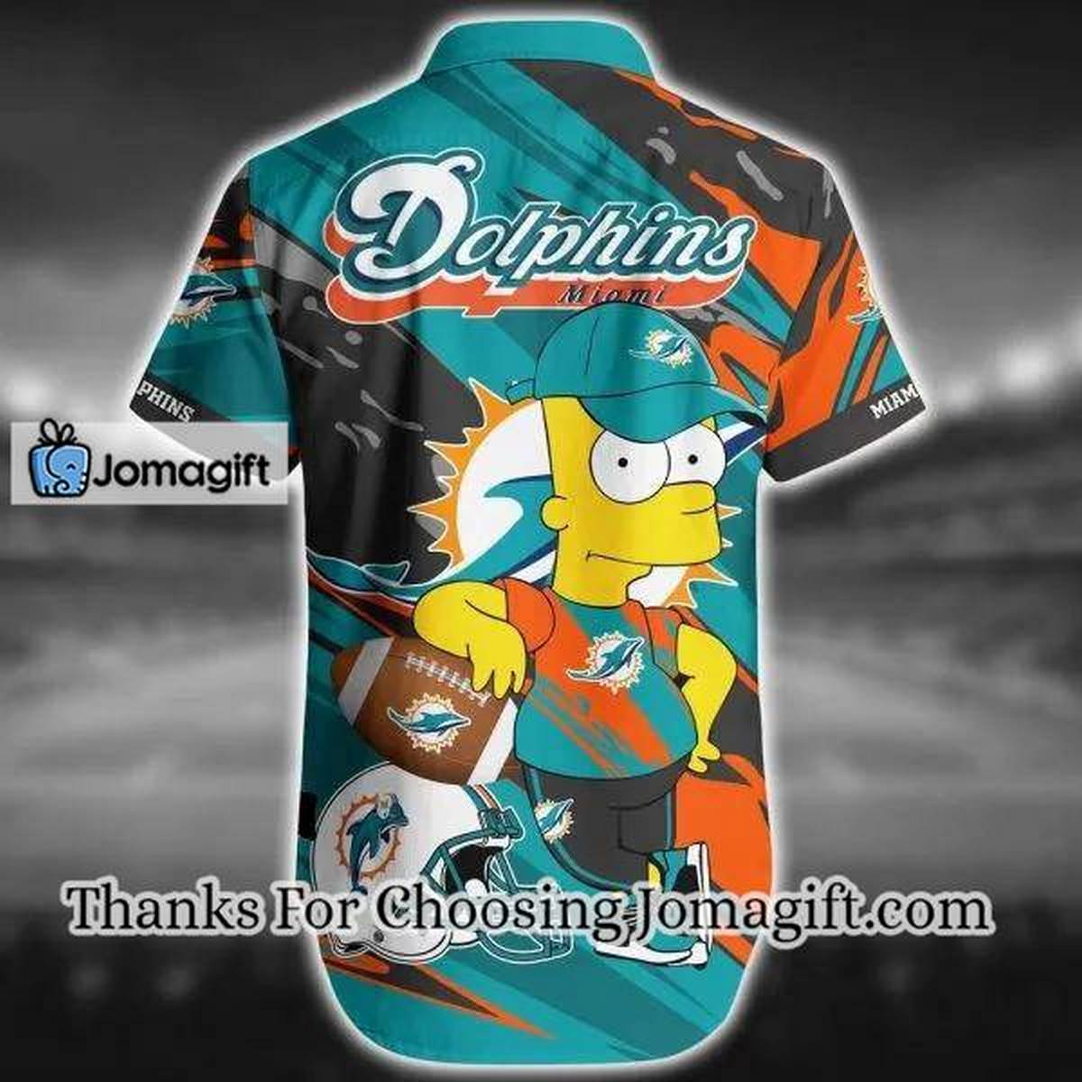 NFL Miami Dolphins The Simpsons Aqua Hawaiian Shirt Aloha Shirt 2