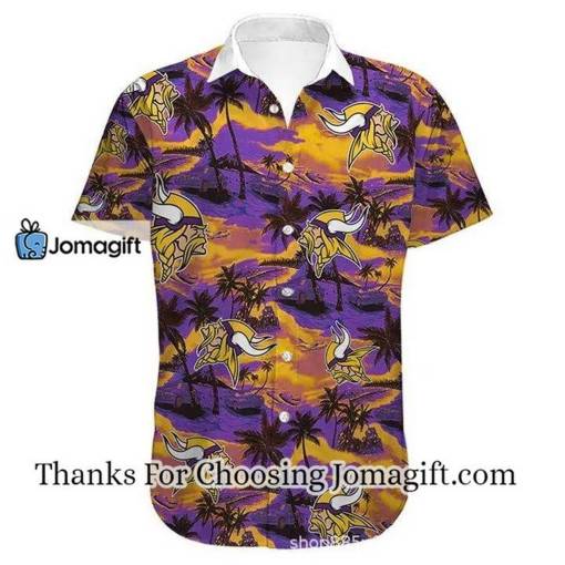 [Amazing] NFL Minnesota Vikings Coconut Tree Beach Hawaiian Shirt Gift