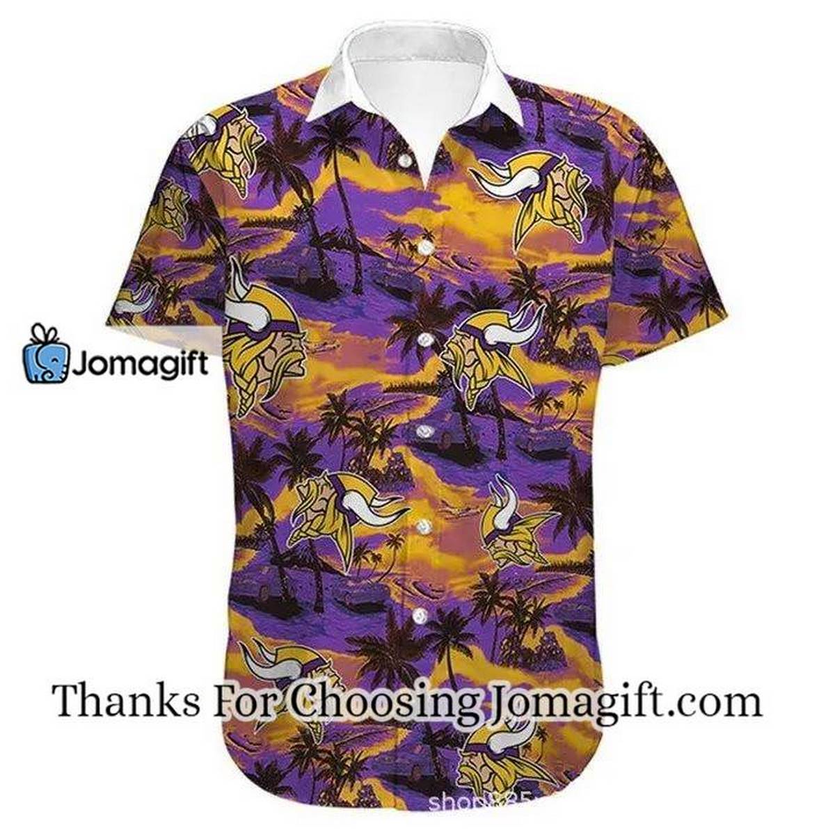 NFL Minnesota Vikings Coconut Tree Beach Hawaiian Shirt Aloha Shirt 1