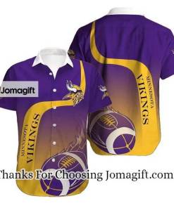 [Personalized] NFL Minnesota Vikings Purple Yellow Rugby Hawaiian Shirt Gift