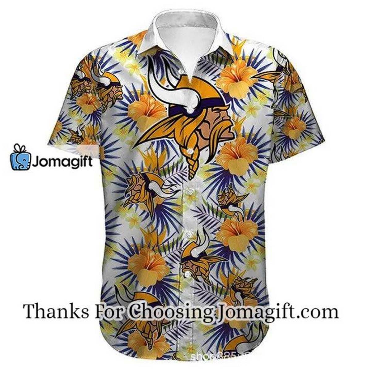 NFL Minnesota Vikings Tropical Flower Gift For Fans Hawaiian Shirt Aloha Shirt 1
