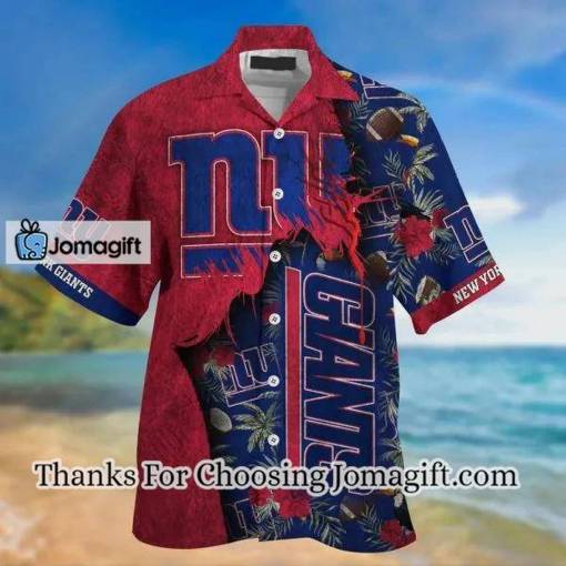 [Amazing] NFL New York Giants Red Navy Blue Hawaiian Shirt Gift