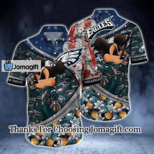 [Personalized] NFL Philadelphia Eagles Mickey Mouse Hawaiian Shirt Gift