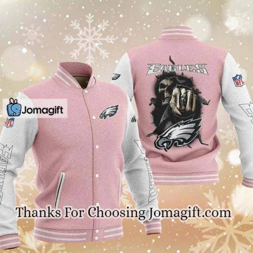 [Personalized] NFL Philadelphia Eagles Pink Skull Hawaiian Shirt Gift