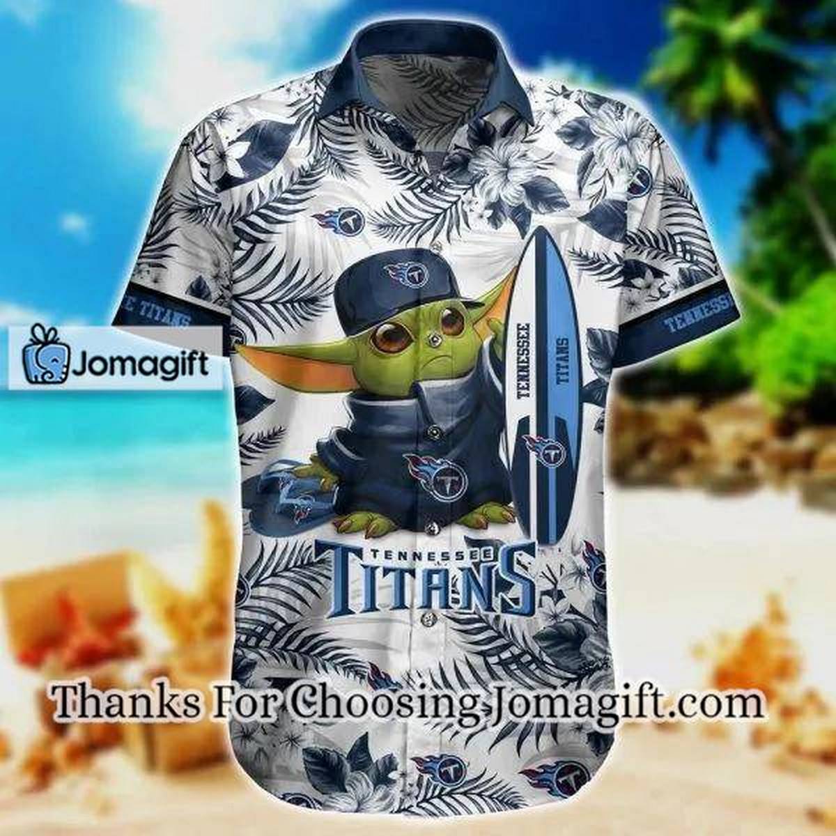 NFL Tennessee Titans Baby Yoda Hawaiian Shirt Aloha Shirt 2