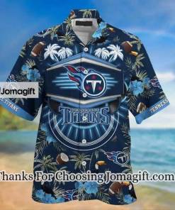 NFL Tennessee Titans Coconut Navy Blue Hawaiian Shirt Aloha Shirt 2
