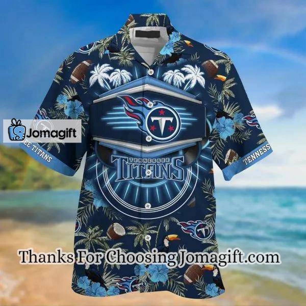 NFL Tennessee Titans Coconut Navy Blue Hawaiian Shirt Aloha Shirt 2
