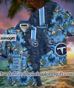 NFL Tennessee Titans Flowers Navy Blue Hawaiian Shirt V3 Aloha Shirt 1