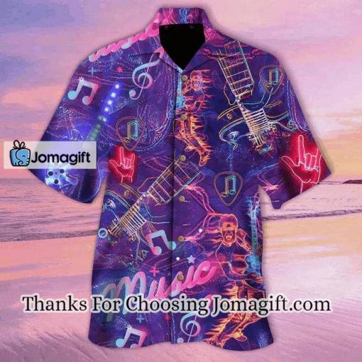 [Personalized] Neon Electric Guitar Hawaiian Shirt HW3974 Gift