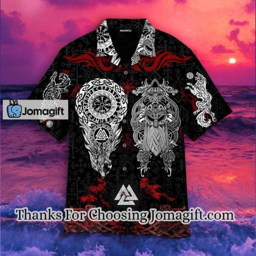 [Custom Name] Norse History Viking Fenrir Hawaiian Shirt Gift