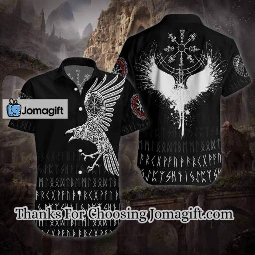 [Custom Name] Norse Mythology The Raven Of Odin Hawaiian Shirt Gift