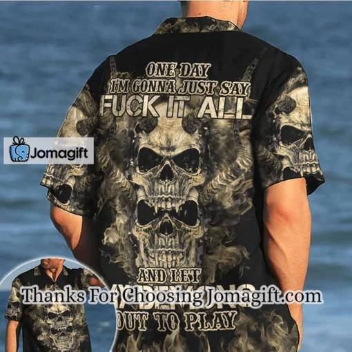 [Amazing] One Day Vampire Skull Hawaiian Shirt, Perfect Skull Clothing Gift