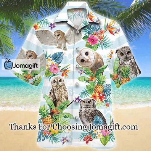[Amazing] Owl Tropical Flower Hawaiian Shirt Gift