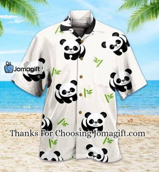 [Amazing] Panda Pattern White Hawaiian Shirt 3D Gift