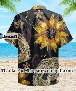 Panda Sunflower Yellow Hawaiian Shirt 3D Panda Green Tropical Leaves Hawaiian Shirt Panda Lover Hawaiian Shirt For 2
