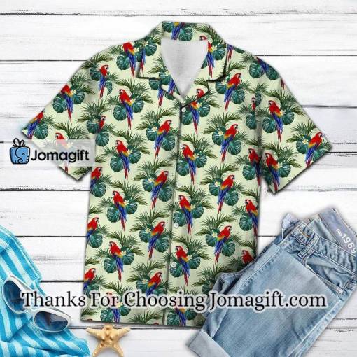 [Amazing] Parrot Tropical Palm Leaves Hawaiian Shirt Gift