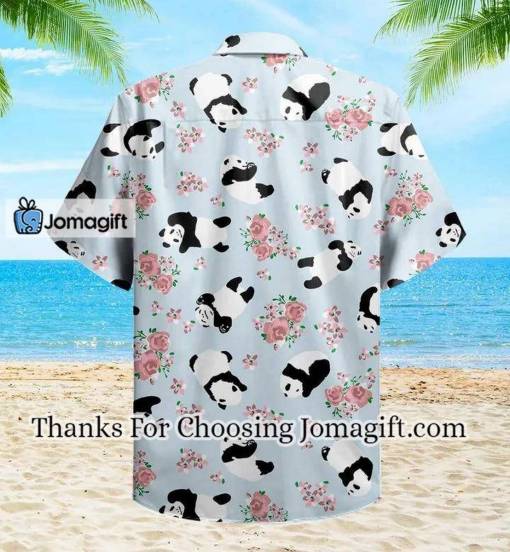[Amazing] Pattern Cute Baby Panda Floral Blue Hawaiian Shirt 3D Gift