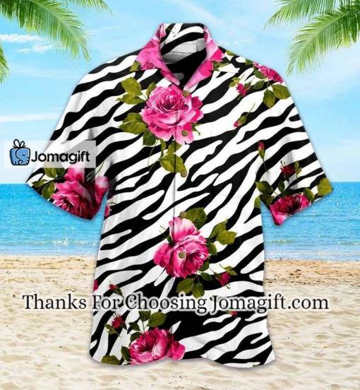 [Amazing] Pattern Flower Zebra Pink Hawaiian Shirt 3D Gift