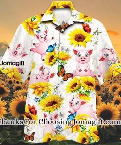 Pig Lovers Sun Flower Hawaiian Shirt Unisex Print Aloha Short Sleeve Casual Shirt Summer Gifts 1