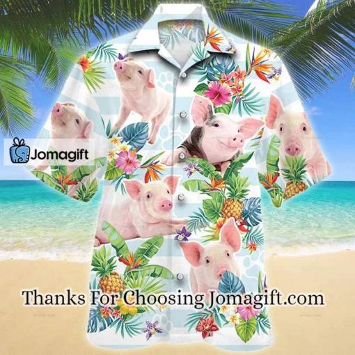 [Amazing] Pig Tropical Flower Hawaiian Shirt Gift