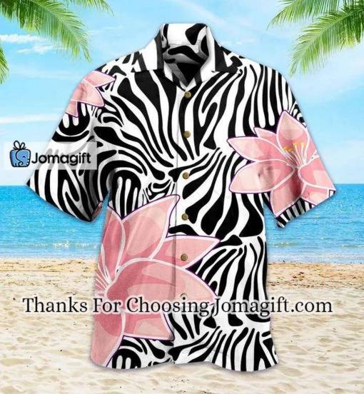[Amazing] Pink Lily Zebra Print Hawaiian Shirt 3D Gift