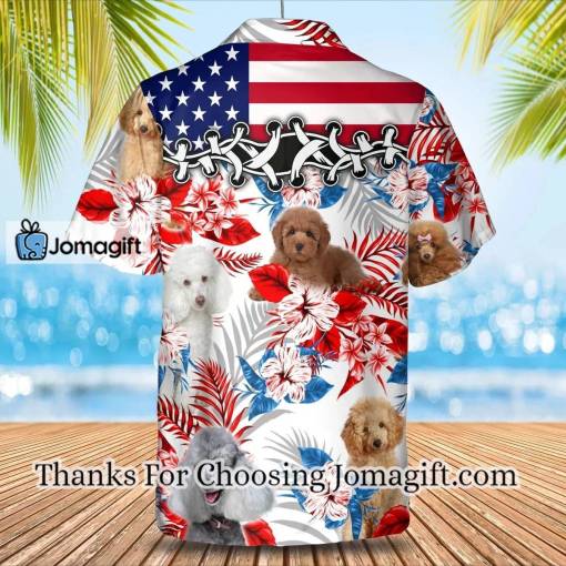 [Amazing] Poodle flower American flag Hawaiian Shirt Gift