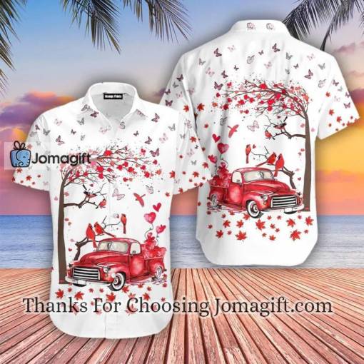 [Popular] Red Truck Under Tree Hawaiian Shirt