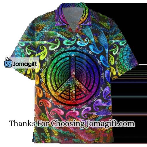 [Amazing] Psychedelic Shirt- Peace Sign- Hawaiian Shirt Gift
