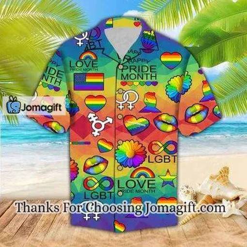 [Amazing] Rainbow Color LGBT Aloha Hawaiian Shirts & Gift