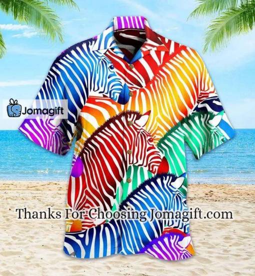 [Amazing] Rainbow Zebra Colorful Hawaiian Shirt 3D Gift