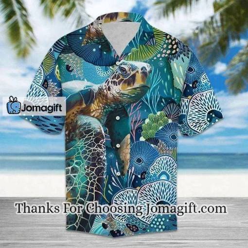 [Awesome] Realistic Turtle Coral Wonderful Ocean World Hawaiian Shirt Gift