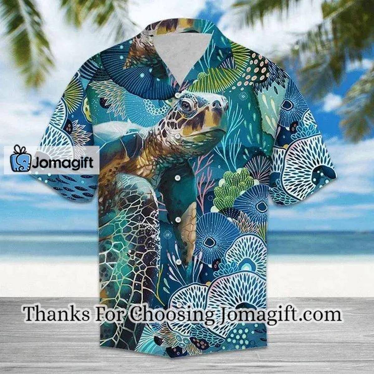 Realistic Turtle Coral Wonderful Ocean World Hawaiian Shirt 1