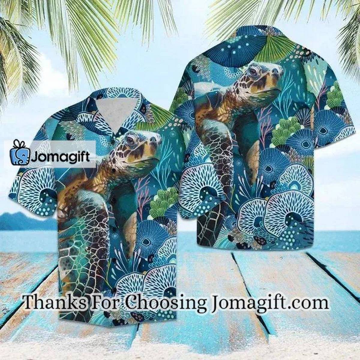 Realistic Turtle Coral Wonderful Ocean World Hawaiian Shirt 2