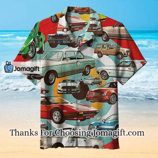 [Custom Name] Retro Car Printing Art Hawaiian Shirt Gift