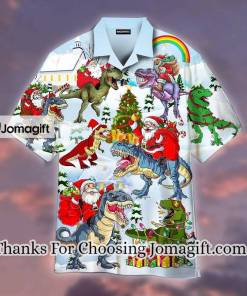 Santa Claus Ride Dinosaur Hawaiian Shirt HW4927