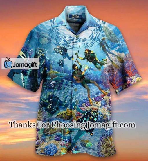 [Awesome] Scuba Diving Blue Ocean Colorful Coral Fish Pattern Hawaiian Shirt 3D Gift