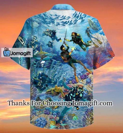 [Awesome] Scuba Diving Blue Ocean Colorful Coral Fish Pattern Hawaiian Shirt 3D Gift